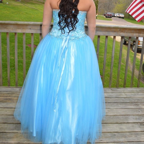 cinderella blue homecoming dress